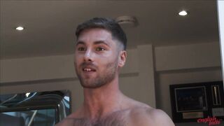 Straight Young Rugby Hunk Tom Lawson Shows Us His Hairy Body And Big Uncut Cock